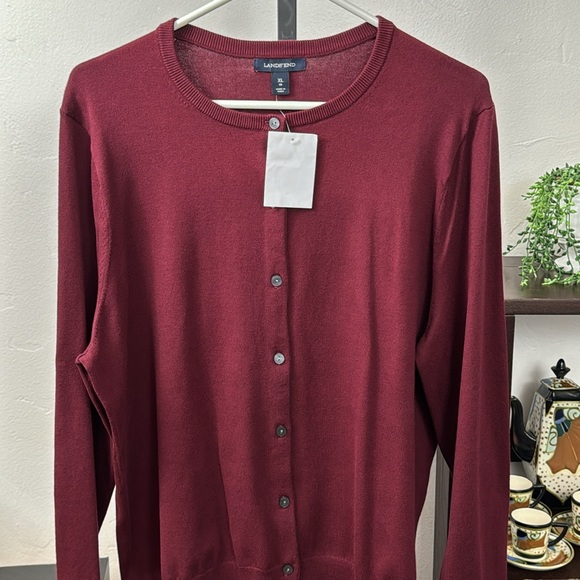 Cardigan Long Femme Lands' End Taille XS - Volants Devant Ouvert - Neuf Avec Étiquette